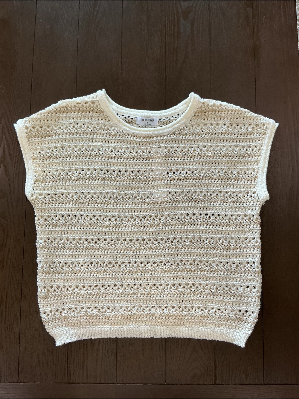 The Workshop Cream/Beige Crochet Tank Top